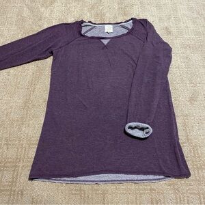 {Alfani Intimates} Purple Crew Neck Lounge Sweater Top ~ Size XS